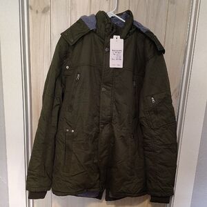 Men's Olive Green Parka Jacket